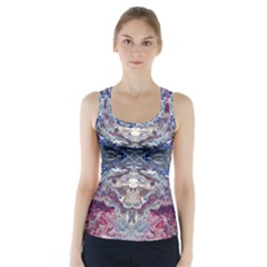 Abstract Pouring Racer Back Sports Top by kaleidomarblingart