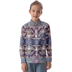 Abstract Pouring Kids  Long Sleeve Shirt by kaleidomarblingart