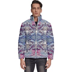 Abstract Pouring Men s Puffer Bubble Jacket Coat