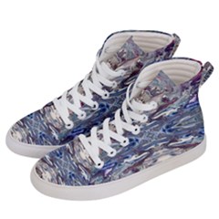 Abstract Pouring Women s Hi-top Skate Sneakers by kaleidomarblingart