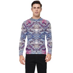 Abstract Pouring Men s Long Sleeve Rash Guard by kaleidomarblingart