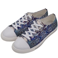 Abstract Pouring Women s Low Top Canvas Sneakers by kaleidomarblingart