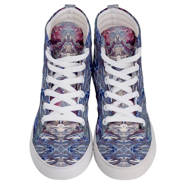 Abstract pouring Women s Hi-Top Skate Sneakers