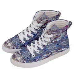 Abstract Pouring Men s Hi-top Skate Sneakers by kaleidomarblingart