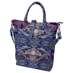 Abstract Pouring Buckle Top Tote Bag by kaleidomarblingart