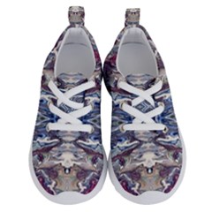 Abstract Pouring Running Shoes by kaleidomarblingart