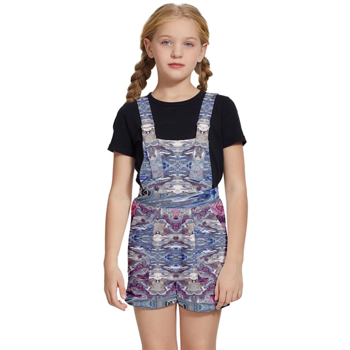 Abstract pouring Kids  Short Overalls