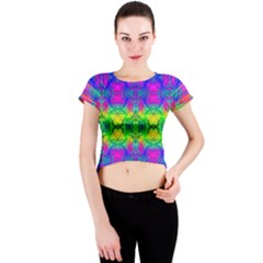 Color Me Happy Crew Neck Crop Top by Thespacecampers