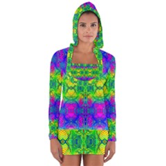 Color Me Happy Long Sleeve Hooded T-shirt by Thespacecampers