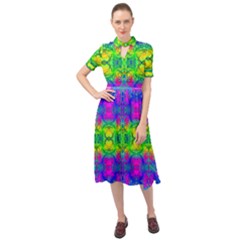 Color Me Happy Keyhole Neckline Chiffon Dress by Thespacecampers