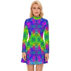 Color Me Happy Long Sleeve Velour Longline Dress by Thespacecampers