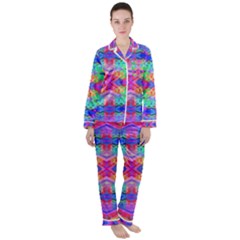 Deep Space 333 Satin Long Sleeve Pajamas Set by Thespacecampers