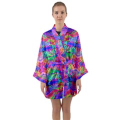 Deep Space 333 Long Sleeve Satin Kimono by Thespacecampers