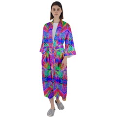 Deep Space 333 Maxi Satin Kimono by Thespacecampers