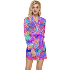 Deep Space 333 Long Sleeve Satin Robe by Thespacecampers