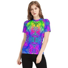 Liquid Rainbows Women s Short Sleeve Rash Guard by Thespacecampers