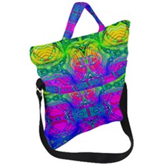 Liquid Rainbows Fold Over Handle Tote Bag by Thespacecampers