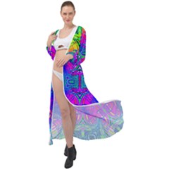 Liquid Rainbows Maxi Chiffon Beach Wrap by Thespacecampers