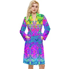 Liquid Rainbows Long Sleeve Velour Robe