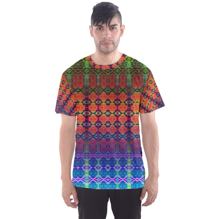 Fractaled Pixels Men s Sport Mesh Tee