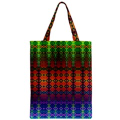 Fractaled Pixels Zipper Classic Tote Bag by Thespacecampers