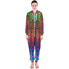 Fractaled Pixels Hooded Jumpsuit (ladies) by Thespacecampers