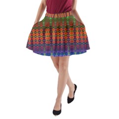 Fractaled Pixels A-line Pocket Skirt by Thespacecampers