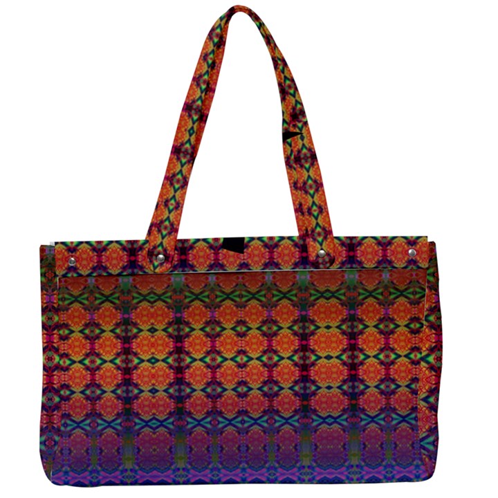 Fractaled Pixels Canvas Work Bag