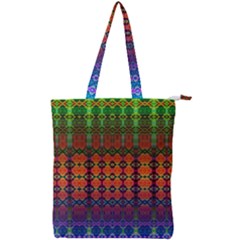 Fractaled Pixels Double Zip Up Tote Bag by Thespacecampers