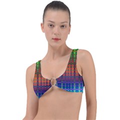 Fractaled Pixels Ring Detail Bikini Top by Thespacecampers