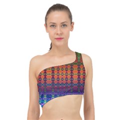 Fractaled Pixels Spliced Up Bikini Top  by Thespacecampers