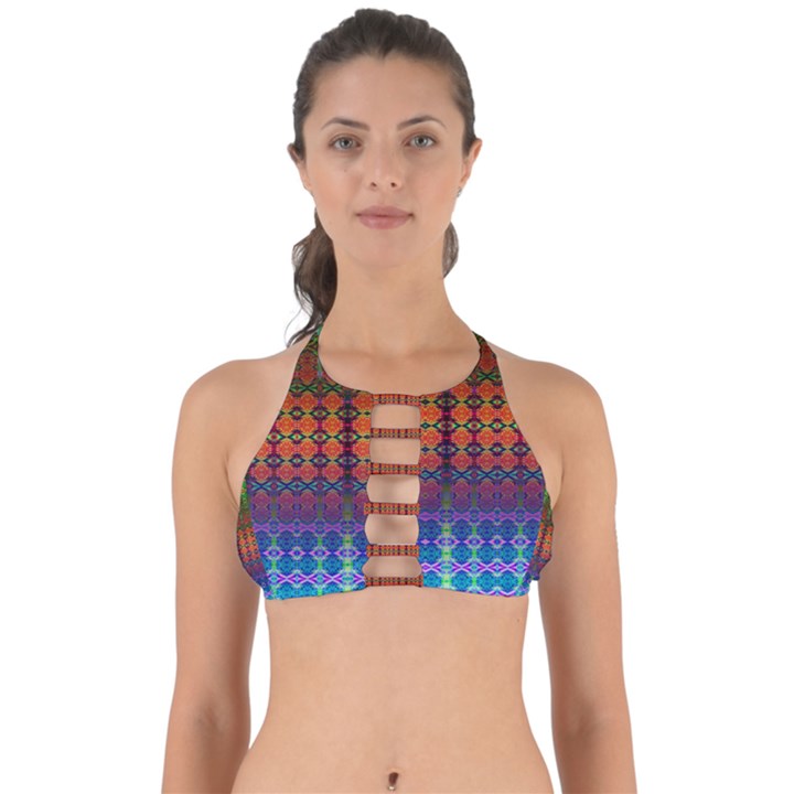 Fractaled Pixels Perfectly Cut Out Bikini Top