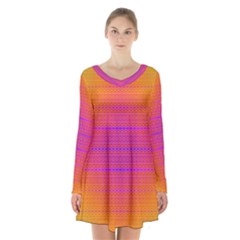 Sunrise Destiny Long Sleeve Velvet V-neck Dress by Thespacecampers