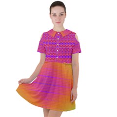 Sunrise Destiny Short Sleeve Shoulder Cut Out Dress  by Thespacecampers