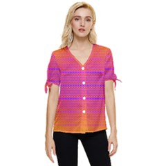 Sunrise Destiny Bow Sleeve Button Up Top by Thespacecampers