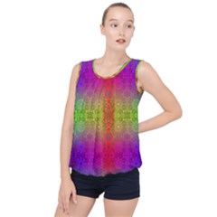 Mirrored Energy Bubble Hem Chiffon Tank Top by Thespacecampers