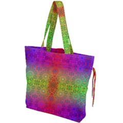 Mirrored Energy Drawstring Tote Bag by Thespacecampers