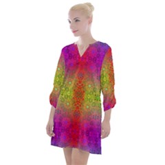 Mirrored Energy Open Neck Shift Dress by Thespacecampers