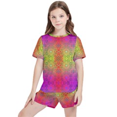 Mirrored Energy Kids  Tee And Sports Shorts Set by Thespacecampers