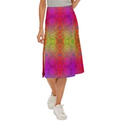 Mirrored Energy Midi Panel Skirt