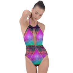 Trinfinite Plunge Cut Halter Swimsuit by Thespacecampers