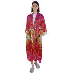 Liquid Lava Maxi Satin Kimono by Thespacecampers