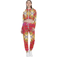 Liquid Lava Cropped Zip Up Lounge Set by Thespacecampers