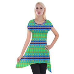 Green Machine Short Sleeve Side Drop Tunic by Thespacecampers