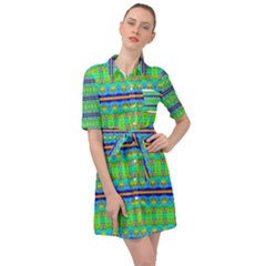 Green Machine Belted Shirt Dress by Thespacecampers