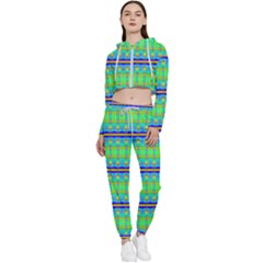 Green Machine Cropped Zip Up Lounge Set by Thespacecampers