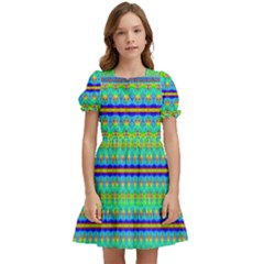 Green Machine Kids  Puff Sleeved Dress