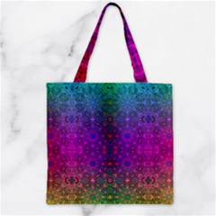 Stained Glass Vision Zipper Grocery Tote Bag by Thespacecampers