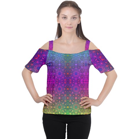 Stained Glass Vision Cutout Shoulder Tee by Thespacecampers