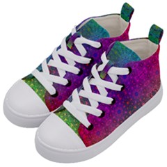 Stained Glass Vision Kids  Mid-top Canvas Sneakers by Thespacecampers